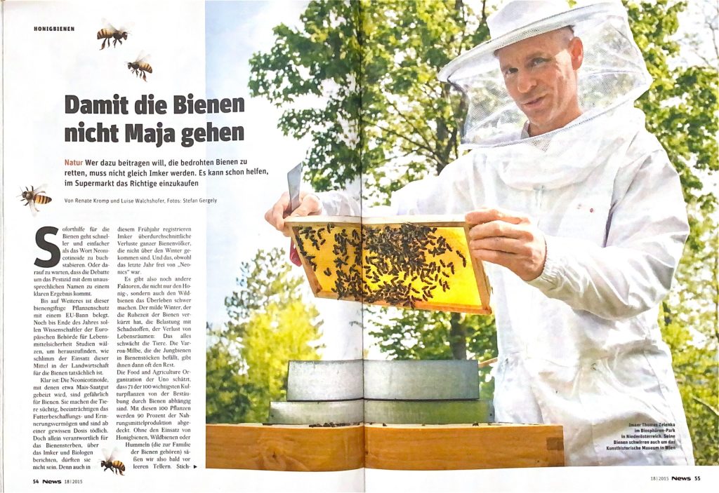 Artikel in News: Damit die Bienen nicht Maja gehen